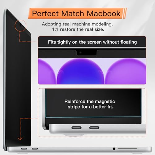 Image of Magnetic Privacy Screen for MacBook Neo 13 Inch A18 Pro 2026, Matte Removable Anti Glare Blue Light Filter