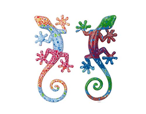 happyDko Déco Gecko Mural : Set 2 lézards Multicolores Cover