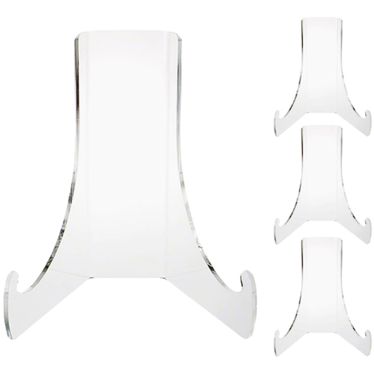 Garneck 16 Pz Espositore Trasparente Cinesi Supporto per cavalletto di Compleanno Tavolo espositore Acrilico portapiatti da appoggio Supporto Piatto Trasparente Titolare della Carta