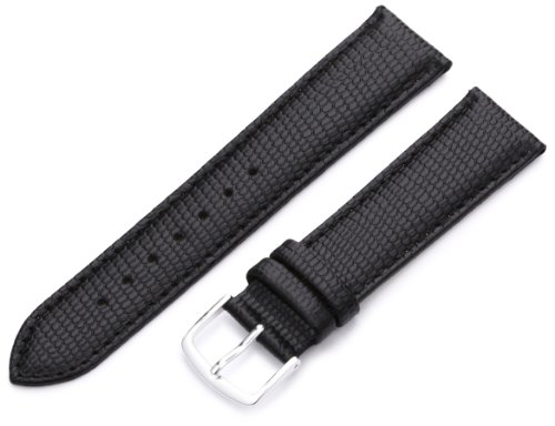 Hadley-Roma 18mm 'Men's' Leather Watch Strap, Color:Black (Model: MSM725RA 180)