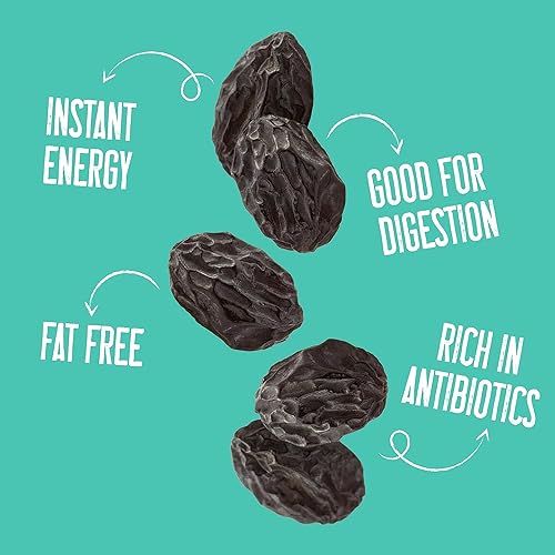 Image of YogaBar Premium Black Raisins 1kg | Kishmish | Munakka Dry Fruit|Source of Fibre