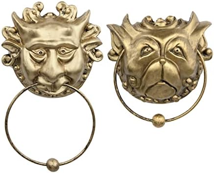 CLPEEN 2Pcs Labyrinth Door Knockers 3D Front Door Knocker Antique Bronze Art Decorative for Door