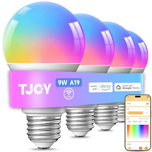 TJOY 4 Pack Smart Light Bulbs