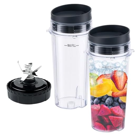 Replacement Parts for Nutri Ninja, 6Fin Blender Male Blade and cups Set for Blender BL660 BL770 BL780 BL740 etc. (5-pack)