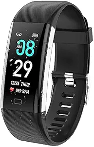 PunnkFunnk D115 Smart Band, Activity Tracker Fitness Band, Sleep Monitor, Step Tracking, Heart Rate Sensor, Kids Smart Watch for Men, Women, Black