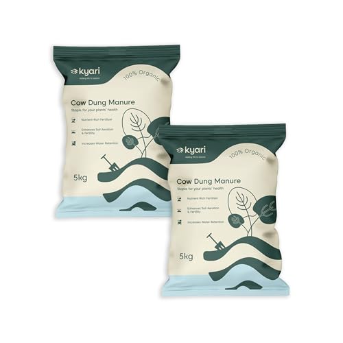 Image of Kyari Cow Dung Manure 10kg for Plants - Organic Gobar Khad Fertilizer
