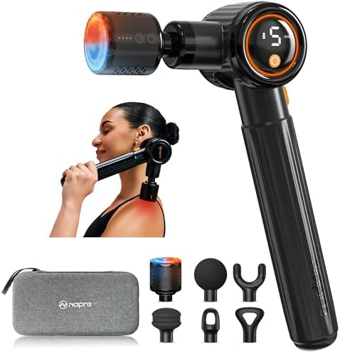 Pistola de Masaje Muscular con Calor y frío,NAPRE Pistola Masaje ...
