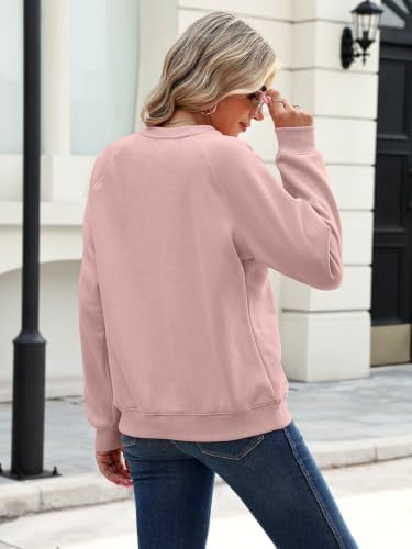 TICTICMIMI Women's Crewneck Sweatshirts Raglan Sleeve Loose Fit Fall Tops — view 5