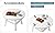 AMERLIFE 5 Piece HDPE Outdoor Dining Tables and Chairs, All-Weather Patio Outdoor Furniture with Umbrella Hole, Round Table for Garden, Backyard, Seaside, White