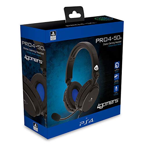 4Gamers PRO4-50s officieel gelicentieerde stereo gaming headset voor PS4 - zwart