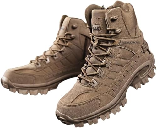 Durable and Comfortable Men'S Hiking Boots for Outdoor Adventure, Waterproof and Warm Military Shoes4