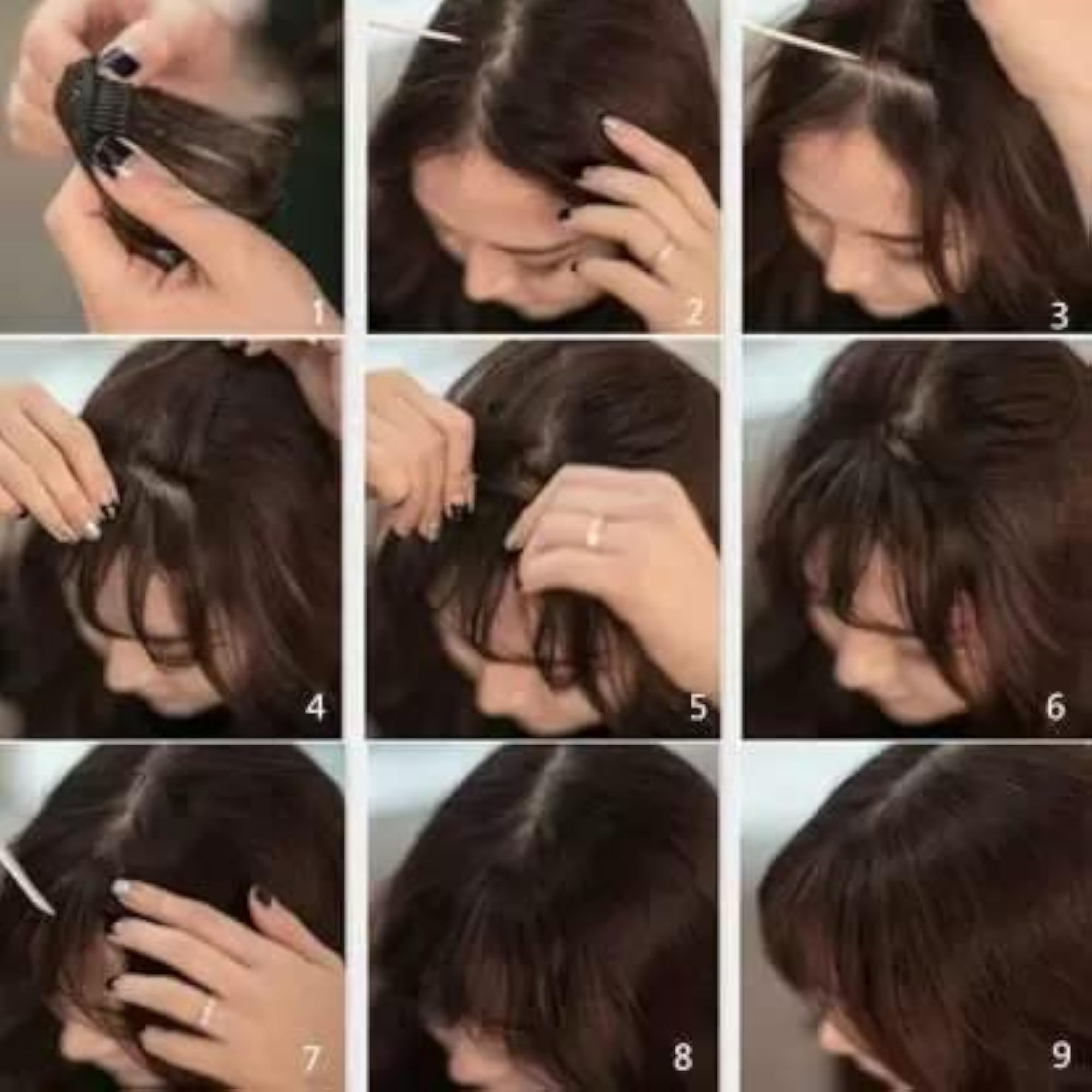 Clip in Bangs Front Neat Fringe Hair Extensions for Women