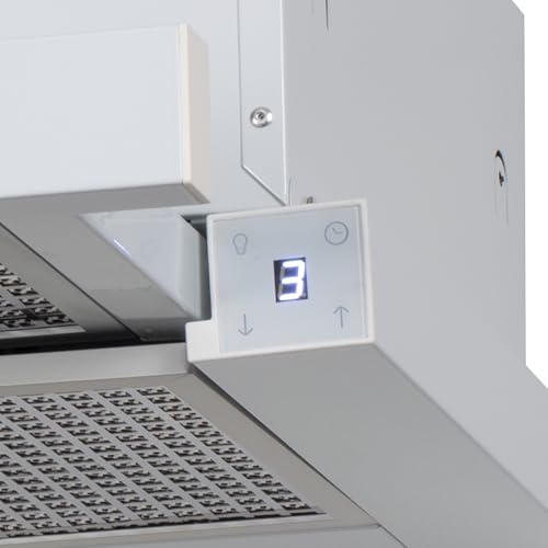 CATA TFH 6630 WH Dunstabzugshaube Touch-Bedienfeld 6 Absaugstufen einstellbare Beleuchtung leiser Motor Edelstahl Energieklasse A 60 cm