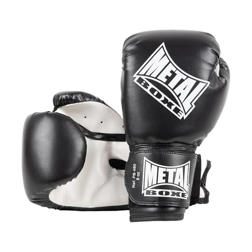 Metal Boxe Boxhandschuhe, Schwarz (Noir), 10 oz