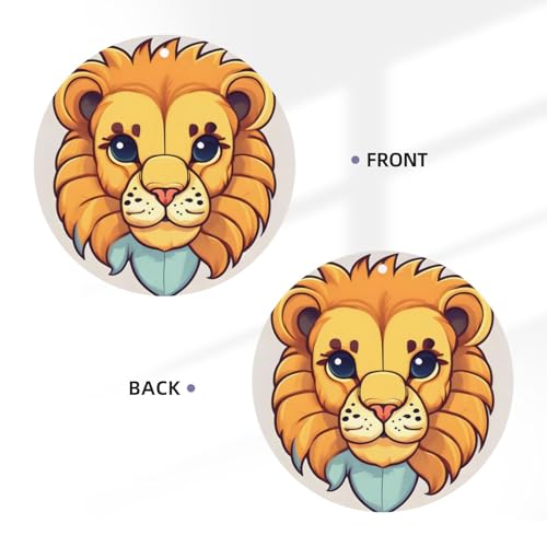 Cartoon cute little lion hojas aromáticas para auto miniatura 3