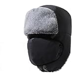 flintronic Chapeau d'hiver Protection Oreilles, Chapeau de Trappeur pour Hommes Femmes, Chapeau Chaud pour l'extérieur Ear Flap Unisexe Ski Cyclisme Randonnée Pêche Plein air
