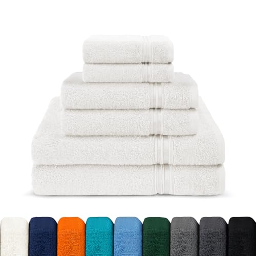 CELESTA 6-teiliges Handtuch-Set aus 100% Baumwolle, Oeko-TEX Zertifiziert – 2 Handtücher 50x100 cm, 2 Duschtücher 70x140 cm, 2 Gästetücher 30x50