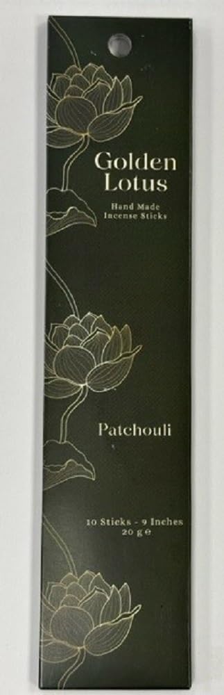 Naked Tree Golden Lotus Hand Rolled Incense Sticks Patcholi 20G