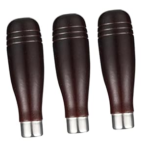 SEWACC 3 Stück Holz Feilengriffe mit Metallkappe