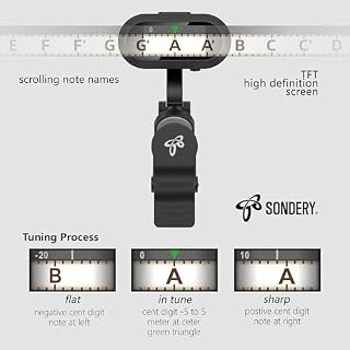 Sondery Accordeur à clipser rechargeable TFT écran pour guitare, basse, ukulélé et instruments à vent, tête d’accordeur chromatique étalonnage 410-460 Hz, facile à lire dans des lumières fortes, - Les Beatles, Paul McCartney, John Lennon, RIngo Starr, George Harrison Sondery Accordeur à clipser rechargeable TFT écran pour guitare, basse, ukulélé et instruments à vent, tête d'accordeur chromatique étalonnage 410-460 Hz, facile à lire dans des lumières fortes, – Image 2