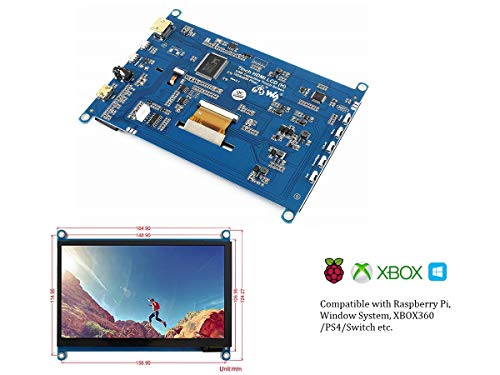 Image of Waveshare 7inch HDMI LCD (H) 1024x600 IPS Capacitive Touch Screen LCD Display HDMI Module for Raspberry Pi, Jetson Nano, BB Black, Banana Pi, Microsoft XBOX360 and Nintendo Switch