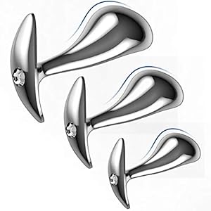 Yivans Metall Analplugs Set mit Kristall