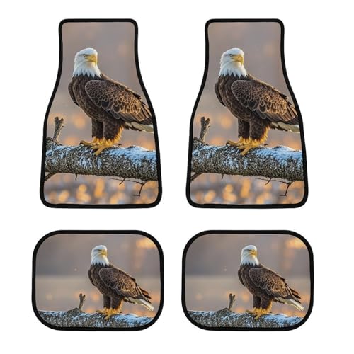 Tapis de sol voiture aigle et coucher de soleil pour berline et SUV