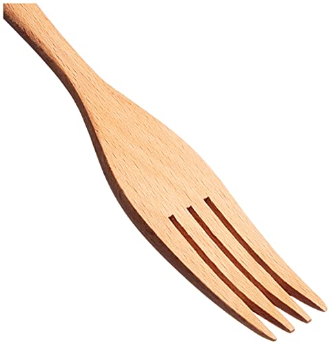 Ibili Tenedor Madera 22 CM, Stainless Steel, marrón