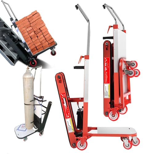 Sube-Escaleras EléCtrico - Subir/Bajar Escaleras (80-100 Pisos), Carretilla De Carga - DiseñO Con Orugas, Capacidad De Carga De 300/500 Kg + Mango TelescóPico, ManipulacióN De Carga,A-300KG