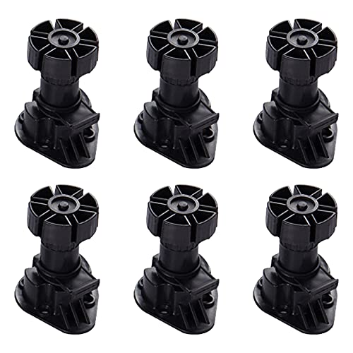 6 Pcs Cabinet Foot Plastic Height Furniture Cupboard Leg Adjustable Feet for Kitchen Bathroom Cabinet 80-120mm