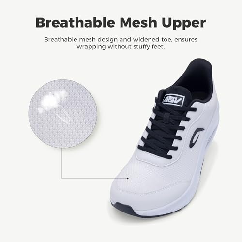 Image of IIV Mens Walking Shoes with Arch Support Wide Toe Box Tennis Sneakers Plantar Fasciitis Running Shoes