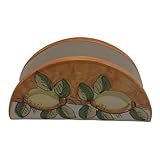 Handmade Italian Ceramic Napkin Holder - Lemon Design - Decorative Kitchen & Dining Table Accessory - Rustic Mediterranean Style - Unique Gift From Italy