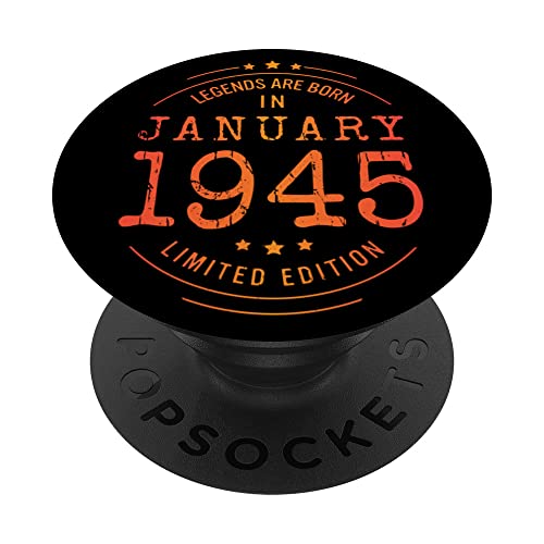 Cumpleaños Enero 1945 Edición Limitada Regalo January 1945 PopSockets PopGrip Intercambiable