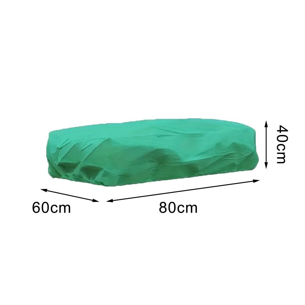 Copertura per piante in tessuto non tessuto verde rettangolare protezione invernale per giardino, patio, balcone, tessuto traspirante, confezione da 2