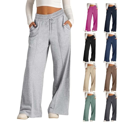 AIMAOMI Tall Girl Wide Leg Sweatpants 10-11 Years Black