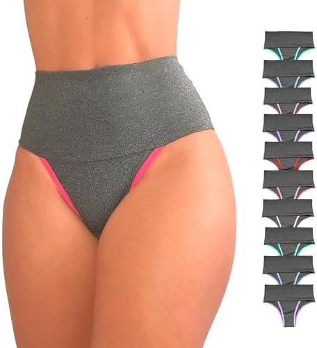 Kit 10 Calcinhas Femininas Cós Alto - Compressão para Barriga Cin...