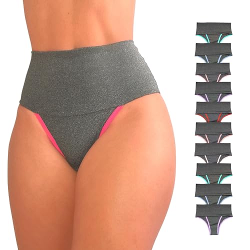 Kit 10 Calcinhas Femininas Cós Alto - Compressão para Barriga Cin...