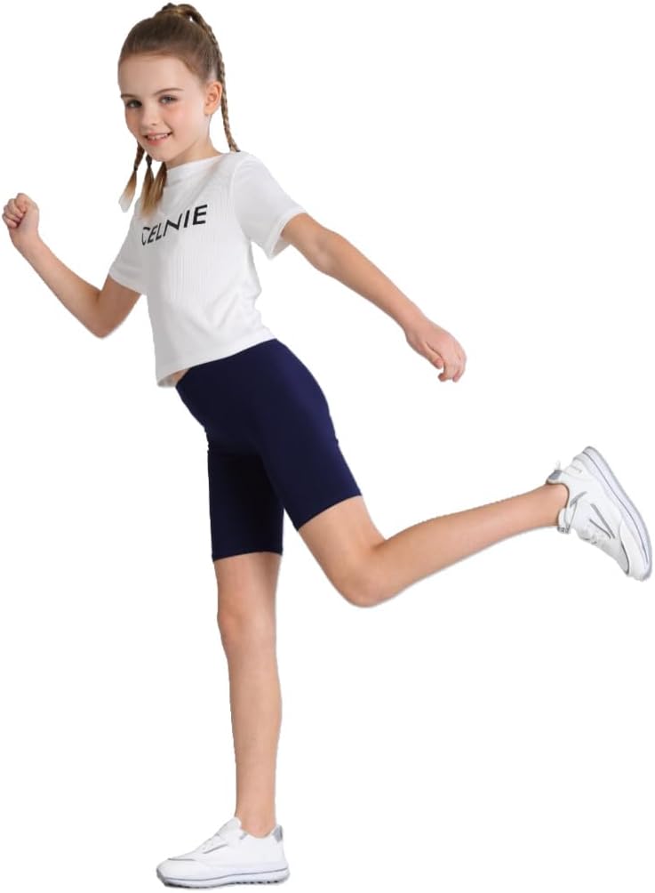 6-Pack Girls' Compression Spandex Shorts for 4-12Years | Athletic Wear for Gym, Dance, Yoga, Volleyball & Bike Riding - Image 5