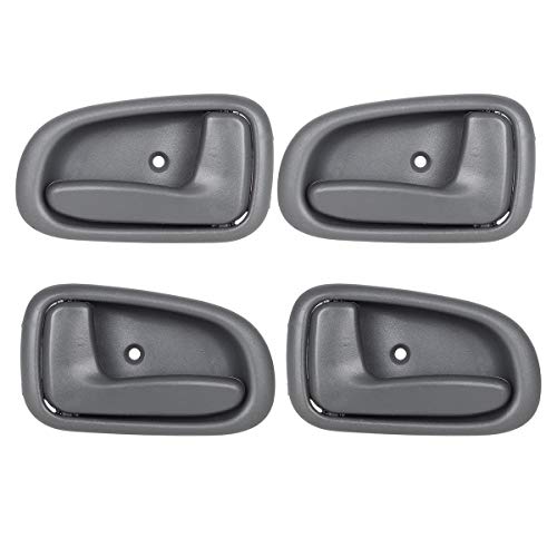 AUTEX 2pcs Front/Rear Left (Driver Side) + 2pcs Front/Rear Right (Passenger Side) Gray Interior Inner Door Handle Compatible with Corolla 1993 1994 1995 1996 1997 79505 79504