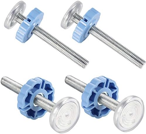 4 Pack Pressure Mounted Baby Gates Threaded Spindle Rods M10 Walk Thru Gates Accessory Screw Bolts Kit for Baby Safety Gates Pet Dog Gate Stair Gates(Blue)