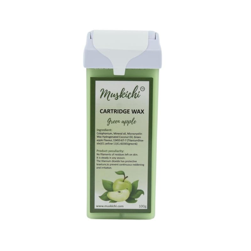 Green Apple Cartridge Roll-On Wax for Men & Women – 100 ML (Pack of 1) | Easy Hair Removal Roll on Wax for All Skin Types | Refill Wax for Painless Full Body Waxing-image-25