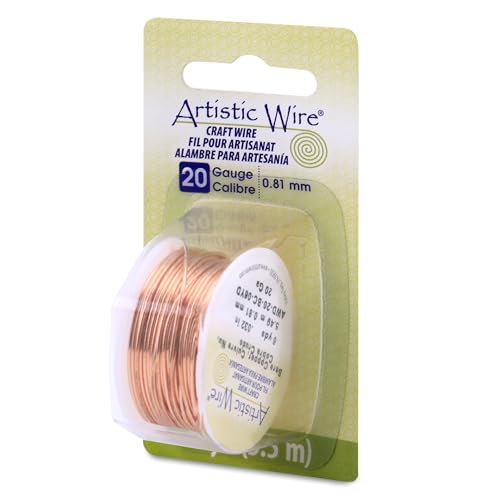 Artistic Wire, 20 Gauge Bare Copper Craft Jewelry Wrapping Wire, 6 yd