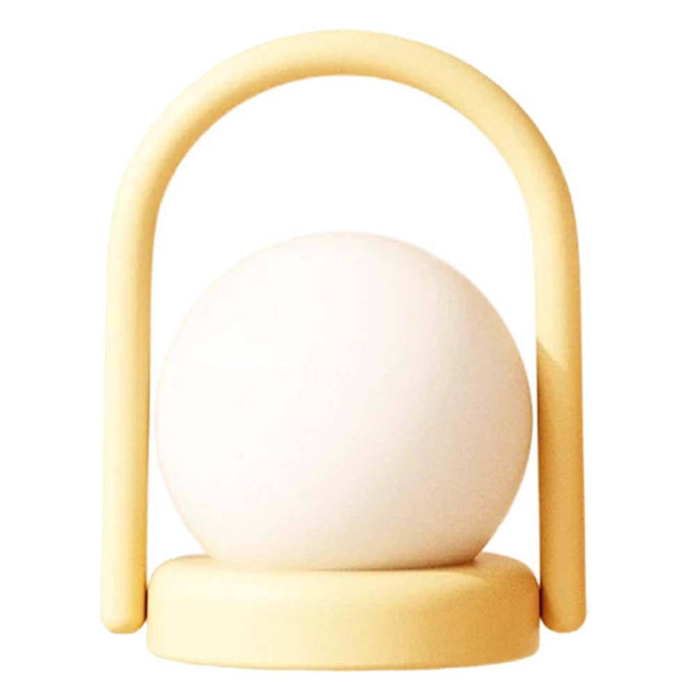 UDSKNV[KSL Rechargeable Night Light for Kids Camping Desk Lamp Portable Bedside Touch Control Dimmable Silicone Illumination Yellow