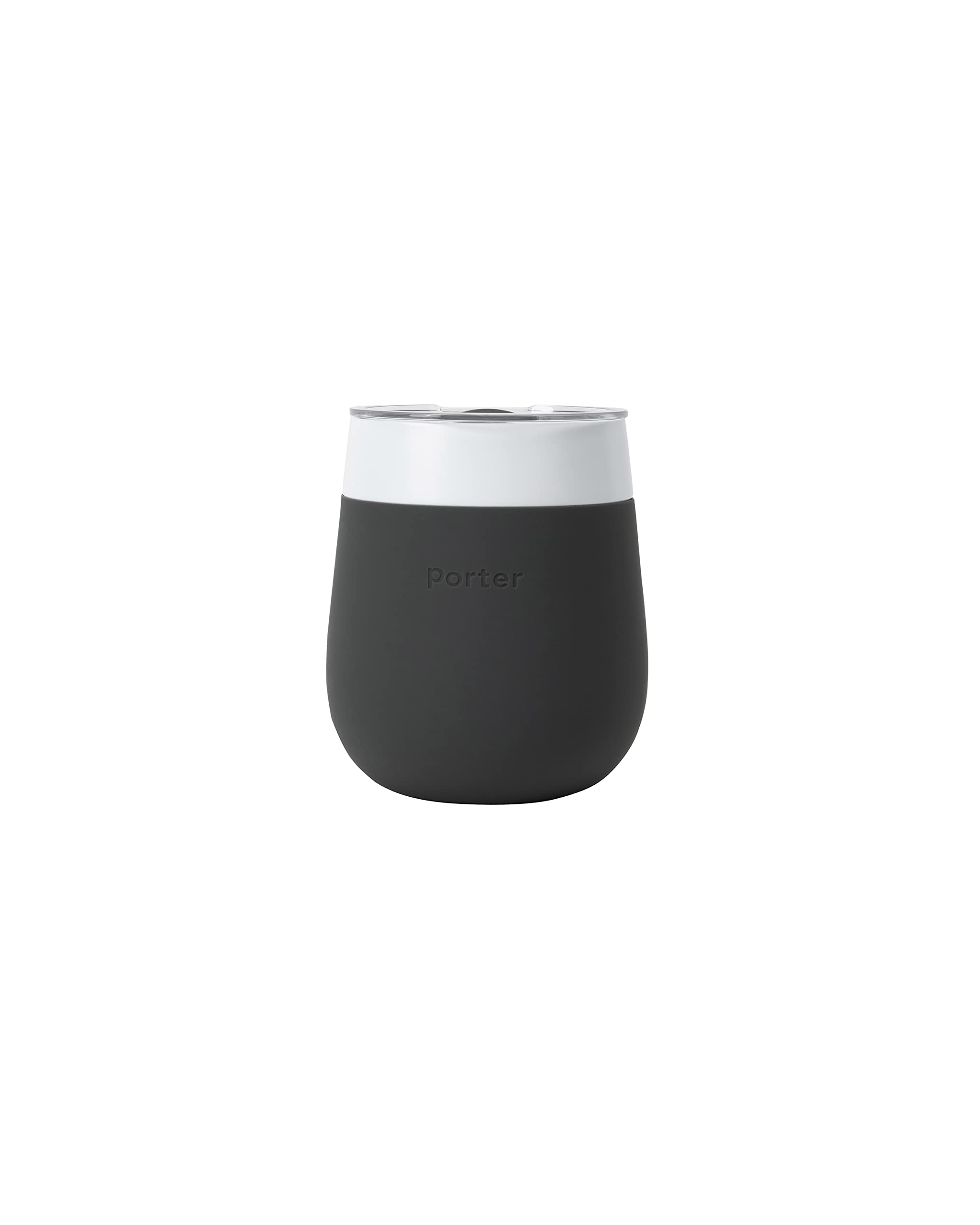 W&P Porter 断熱ガラス 11オンス | ビール、ワイン、カクテル、コーヒー、紅茶用のメタリックな後味セラミックコーティング | 広口 真空断熱| 食器洗い機対応