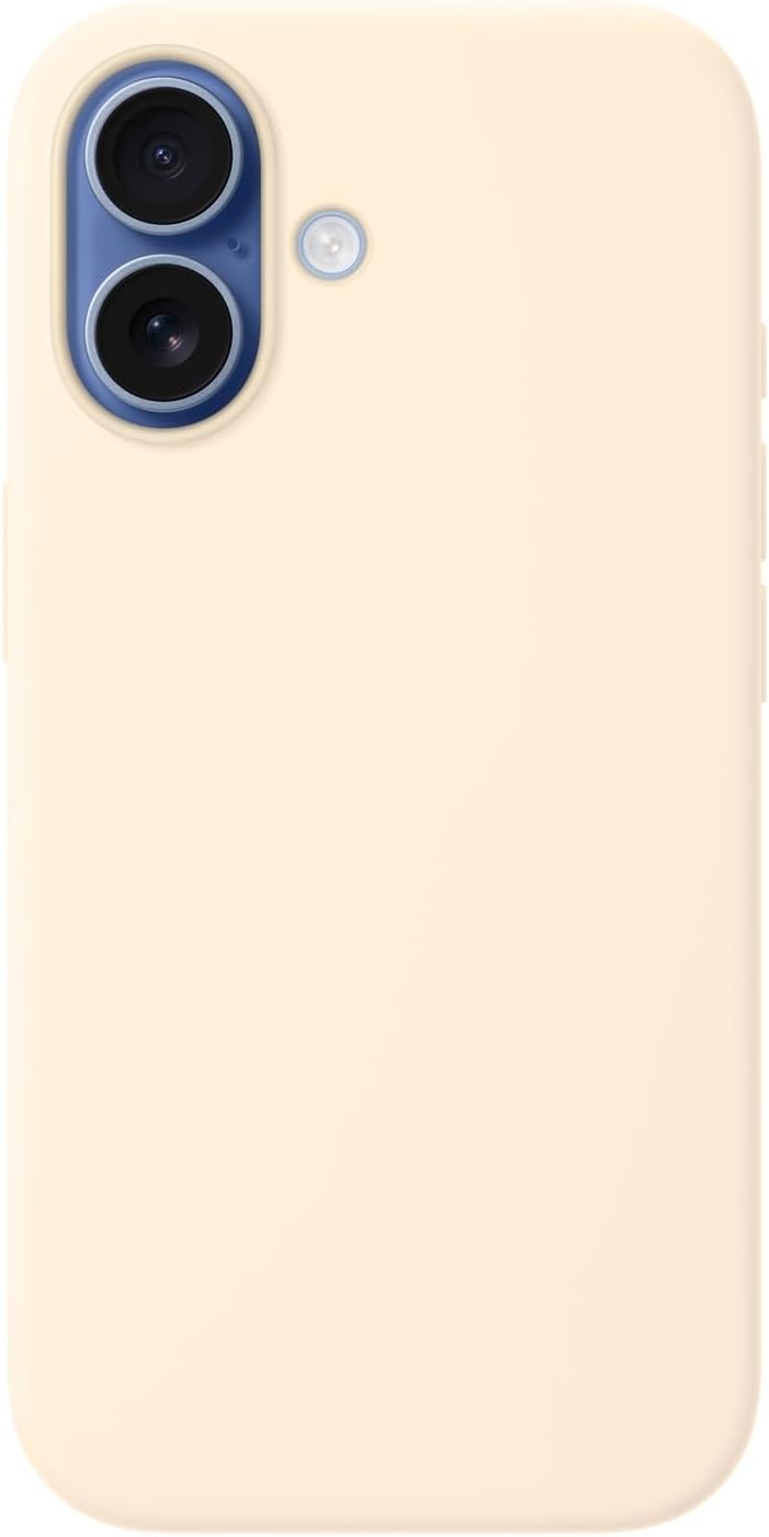 for iPhone 17 Silicone Case with MagSafe & Camera Control Button，with Two Connection Points Soft-Touch Slim fit Magnetic Phone Protection Cover Shell for Women Men (Vanilla) image 3