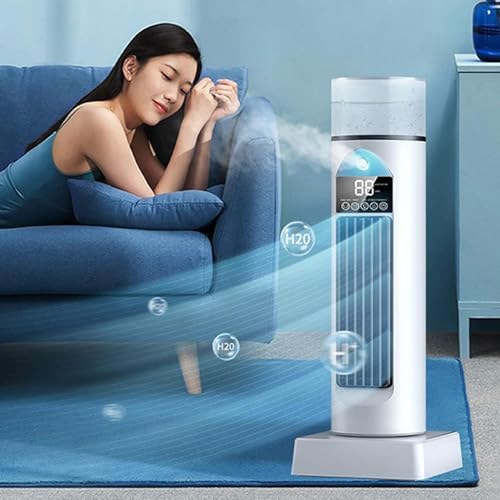 Turm AC Klimaanlage- Cool Air Lüfter Für Schlafzimmer, Ruhige Oszillierende 6 Geschwindigkeiten Kühler Mit Fernbedienungs Und Wassertank, Kaltluftventilator Für Home Office RV-2