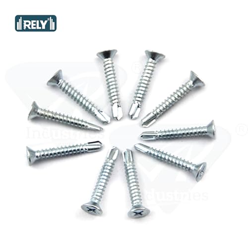 Image of Rely⇒VP INDUSTRIES (Pcs-50) No.6x13 mm CSK Phillips Head SDS Screw - Self-Tapping, Ideal for Wood to Metal Applications