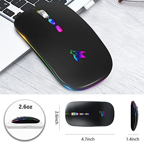 LED-Wireless-Mouse-Slim-Rechargeable-Silent-Bluetooth-Mouse-Portable-USB-Optical-24G-Wireless-Bluetooth-Two-Mode-Computer-Mice-with-USB-Receiver-and-Type-C-Adapter-Black