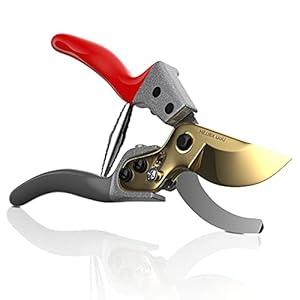 Premium Bypass Red Pruning Shears For Gardening – Heavy-Duty,Titanium Alloy High Carbon Steel Ultra Sharp Garden Shears…