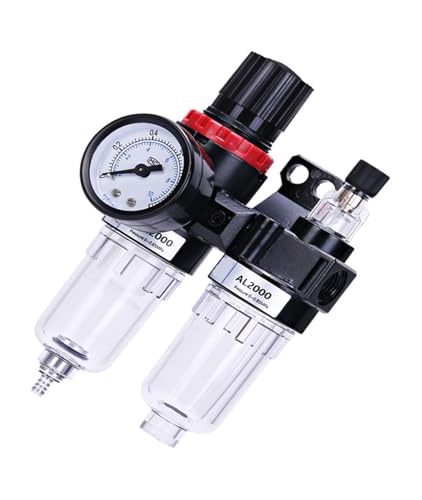 Separador de aceite y agua para compresor de aire con filtro y válvula neumática
